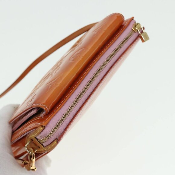 LOUIS VUITTON Monogram Vernis Motto Pouch Marshmallow Pink - Picture 6 of 16